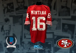 Joe Montana Signed Football Jersey "4x SB Champ 3x SB MVP HOF 2000" Inscription - Picture 1 of 6