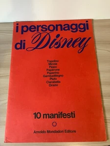 I PERSONAGGI DI DISNEY 10 Manifesti Poster Mondadori Portfolio Topolino Minnie - Picture 1 of 7