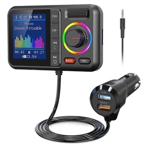 BT98L LED-Anzeige Bluetooth 5.0 Transmitter Adapter 3,5 mm AUX MP3 Player H5861 - Bild 1 von 10