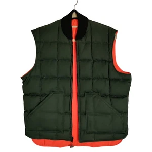 Walls Blizzard Pruf Workwear DOWN Insulated Vest Reversible VINTAGE Safety - Picture 1 of 10