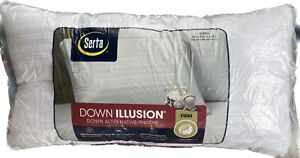 NWT Serta King Firm Pillow Down Illusion Down Alternative 300 Thread Count 18x34