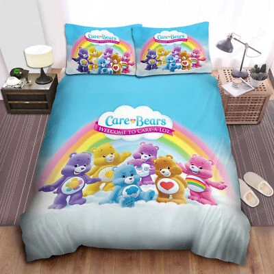 Care Bears Rainbow Quilt Duvet Cover Single Size Bedding Decor/Customizable - Image 1 of 4