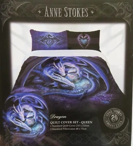 ANNE STOKES DRAGONS QUEEN SIZE QUILT COVER SET - NEW IN PACKET - Picture 1 of 6