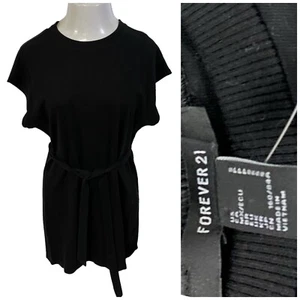 Forever 21 Camiseta Vestido Mujer Pequeño Básico Negro Minimalista Atletismo Cápsula - Imagen 1 de 11