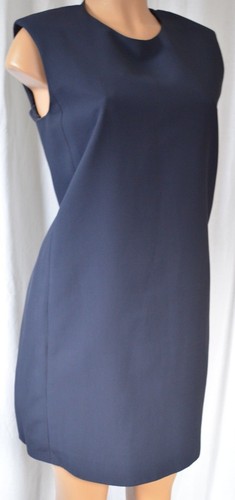 AFFASCINANTE ABITO CELINE BLU NAVY DETTAGLIO LATERALE GIROCOLLO CON CERNIERA TAGLIA 42