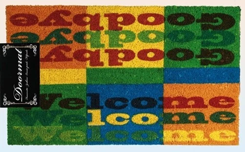 Fußabtreter Fußabstreifer Fußmatte Welcome Goodbye Türmatte door mat - Bild 1 von 1
