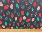Strawberry Strawberries Cotton Poly Jersey Knit T-Shirt Fabric by 1/2 Metre Baby