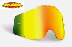 FMF  PowerBomb GOLD MIRROR lens NEW Replacement MX Motocross Goggle Lens - Picture 1 of 5