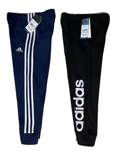 NWT Boys Adidas Joggers (80% Cotton, 20% Polyester) Navy or Black w/Logo; Sz 4-6 - Picture 1 of 6