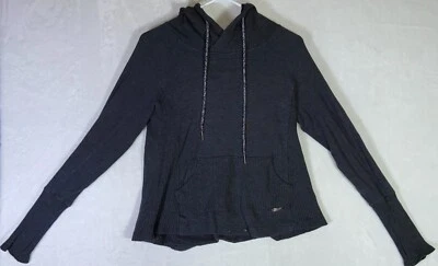 Betsey Johnson Performance Womens Pullover Black Hooded Pouch Sweatshirt Small S - Image 1 of 4