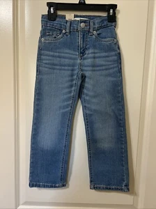 NWT Levis 514 Straight Leg Jeans Boys Size 5 Reg Blue - Picture 1 of 3