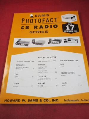 Sams Photofact CB Radio Series No. 17 ~ September 1968~ CB-17 - Image 1 of 4