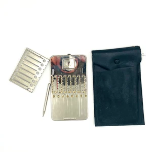 Aritmómetro de bolsillo TASCO calculadora manual de metal con estuche y estilista de colección años 40 - Imagen 1 de 9