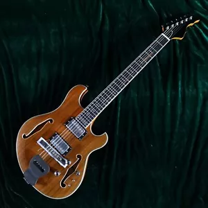 Languedoc Chitarra Elettrica Doppio Foro F Spaccato Koa Top Impiallacciatura Ebano Fingerboard - Foto 1 di 6