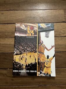 1994 1995 Iowa Hawkeyes Basketball Media Guide Program Record Book Schedule