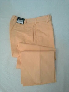 Bills Khakis Model 2 Plain Front Pants Standard Fit Cotton Peach Sz 35 NWT - Picture 1 of 7