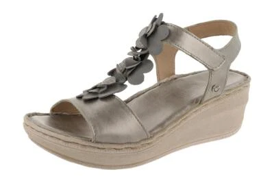 Riposella Sandali Donna C/Zeppa e Strappo, ILENIA D16332 - ARG (Argento) - Immagine 1 di 4