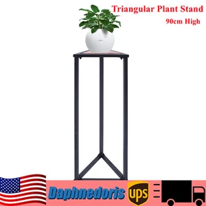 35.43 inches Tall Triangular Flower Pots Holder Metal Plant Stand For Balcony - Picture 1 of 12