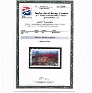 EXCELLENT GENUINE SCOTT C138 USED ABNC PRINTED AIR MAIL PSE CERT GRADED VF-XF 85 - Picture 1 of 3