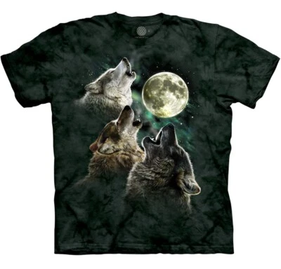 Wolf Pack Hunt Black Moon Wolves Night Dog Dark Epic T-Shirt Mountain S-3X - Image 1 of 4