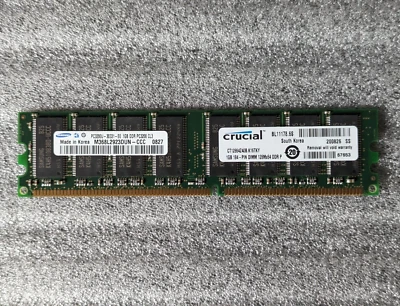 SAMSUNG M368L2923DUN-CCC  1GB DDR PC3200 CL3 DIMM - RAM Memory Module SINGLE - Image 1 of 2