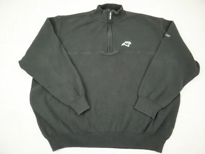 Suéter masculino Carolina Panthers extra grande preto Reebok 1/4 zíper pulôver NFL XL - Imagem 1 de 4