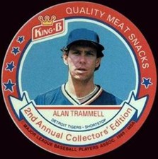 ALAN TRAMMELL 1989 King B Disc - 2nd Annual Collector's Edition #9 of 24