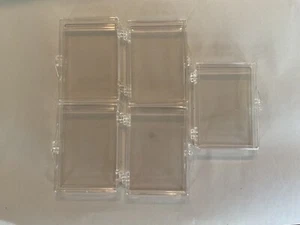 Acrylic Plastic Hinged Presentation Display Cases 3"x 2"x 1/2" Lot of 5 - Picture 1 of 6
