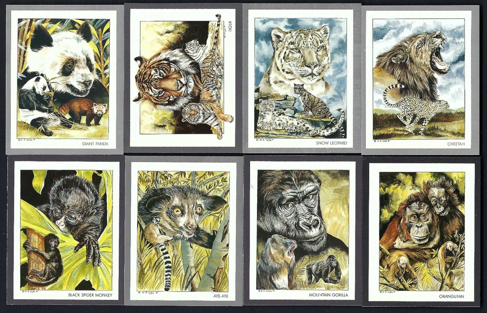 VICTORIA GALLERY - ENDANGERED WILD ANIMALS - FULL SET OF 20 CARDS - Image 1 of 4