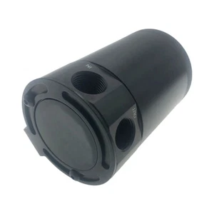 Baffled Oil Catch Can Tank, 2-Port, 3/8" NPT Inlet Outlet Universal New - Picture 1 of 9