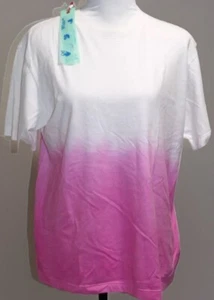 Off White Wavy X Pink Ombre T Shirt Authentic WORN 2X Original Tag Italy Women M - Picture 1 of 11