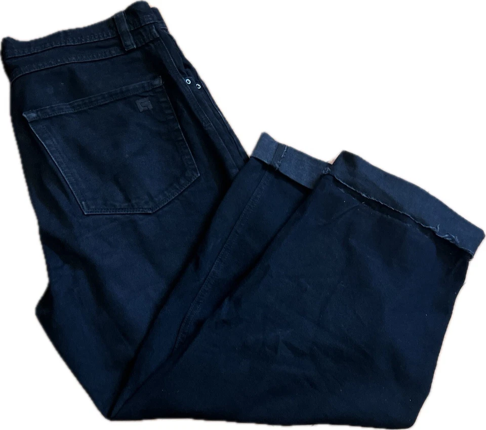 Pantalones de mezclilla Garage negros holgados anchos para hombre 34 patinadores hip hop puños Jacks RARO USADO EN EXCELENTE ESTADO Foto 1 de 4