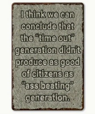 BANGIN' MEATS Time Out Generation Aluminum Weatherproof Funny Sign