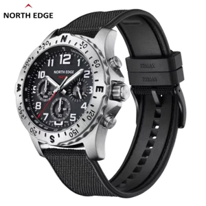 Reloj Hombre NORTH EDGE 2024 MACH 2 Energía Solar Reloj Piloto 50M Cronómetro ¡NUEVO! - Imagen 1 de 12