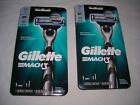 Gillette Mach3  RAZOR Handle & Cartridge Refill (Lot of 2)