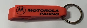MOTOROLA PAGING Keychain With Flip Down Bottle Cap Opener RED - Picture 1 of 2