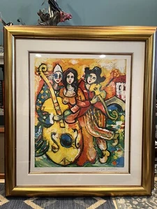 Festival Raya Sorkine A La Contrebasse. Litografía original firmada a lápiz. Certificado de autenticidad - Imagen 1 de 7