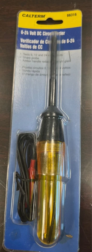 Probador de circuito de CC CALTERM 6-24 voltios, NUEVO EN PAQUETE, # 66316 nuevo en paquete Foto 1 de 1