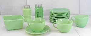VINTAGE LOT-21 ANCHOR HOCKING FIRE-KING JADEITE PIECES-PLEASE READ-VERY NICE - Picture 1 of 10