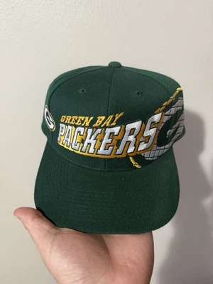 De colección Años 90 Green Bay Packers Sombra Deportes Especialidades Snapback Para Hombres Nuevo Foto 1 de 4