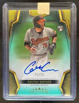 2024 Topps Five Star Colton Cowser RC Aqua Rookie Auto #75/75 Orioles - Image 1 of 2