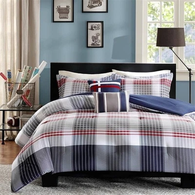 Mint Intelligent Design Caleb Comforter Set Blue 5 Total Pieces - Image 1 of 4