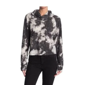 Abound Women's Long Sleeve Tie-Dye Funnel Neck Thermal Top Black Small Nordstrom - Picture 1 of 2