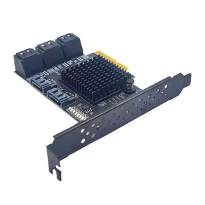 PCI E 4x Expansion Card Professional Plug and Play 6Gbps 8 Port SATA3.0 6G - Picture 1 of 4