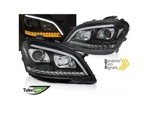 Faros Tubo Luz Negro SEQ para MERCEDES-BENZ W164 ML M-Class 2009-2011 - Imagen 1 de 4