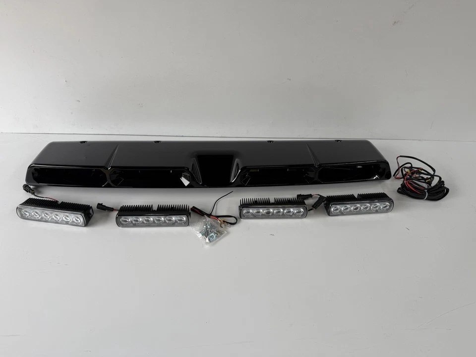 FOR VOLKSWAGEN AMAROK GLOSS BLACK LED ROOF LIGHT POD BAR 2010-2023 - Image 1 of 4