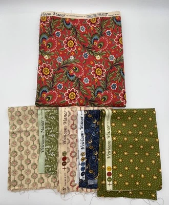 HEIRLOOM MANOR Country Essentials Connecting Threads Floral 2 yds + 5 Partial FQ - Image 1 of 4