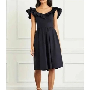 Nuevo con etiquetas Vestido Hill House Ava XS Negro Volantes Calado  - Imagen 1 de 6