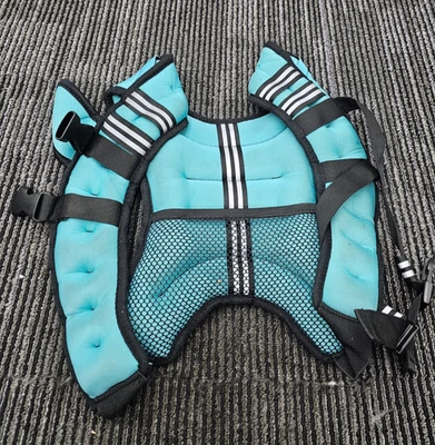 Chaleco con Peso 15LBS Azul Tira Reflectante Fitness Gimnasio Entrenamiento Ejercicio Fuerza Foto 1 de 3