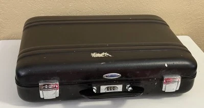 Maletín rígido vintage Zero Halliburton negro aluminio 18x13x6 LEER Foto 1 de 4